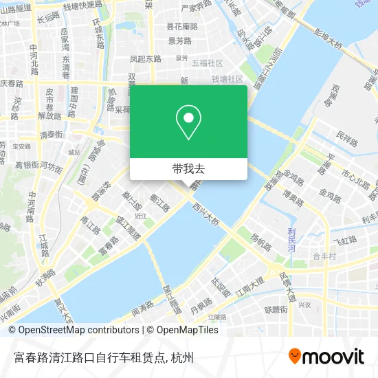 富春路清江路口自行车租赁点地图
