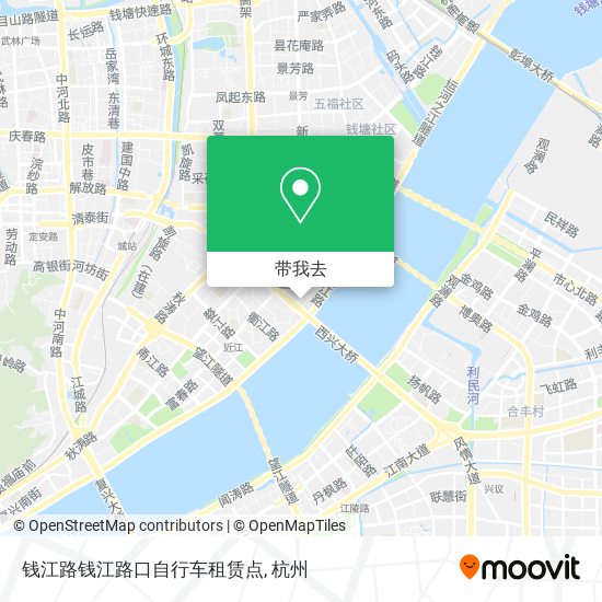 钱江路钱江路口自行车租赁点地图