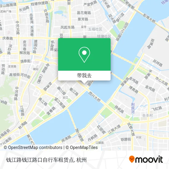 钱江路钱江路口自行车租赁点地图