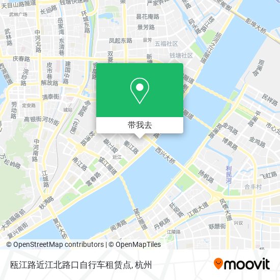 瓯江路近江北路口自行车租赁点地图