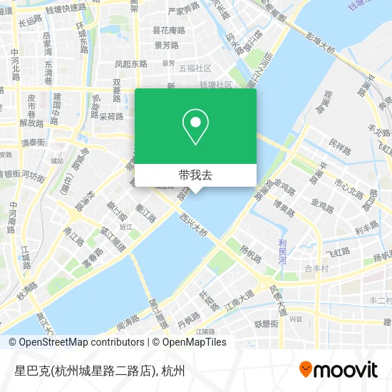 星巴克(杭州城星路二路店)地图