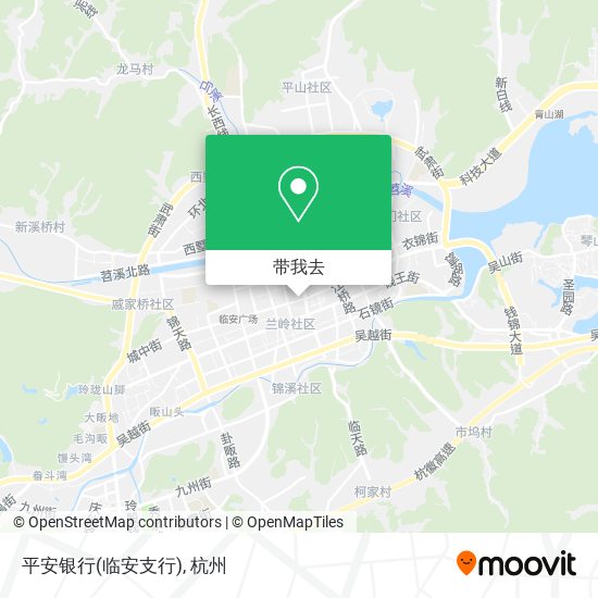 平安银行(临安支行)地图