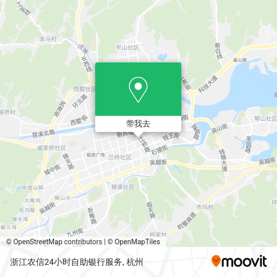 浙江农信24小时自助银行服务地图