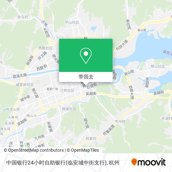 中国银行24小时自助银行(临安城中街支行)地图