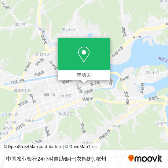 中国农业银行24小时自助银行(衣锦街)地图