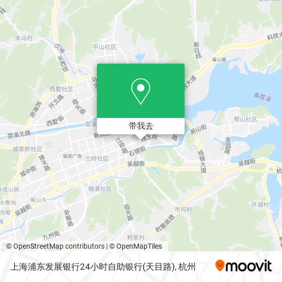 上海浦东发展银行24小时自助银行(天目路)地图