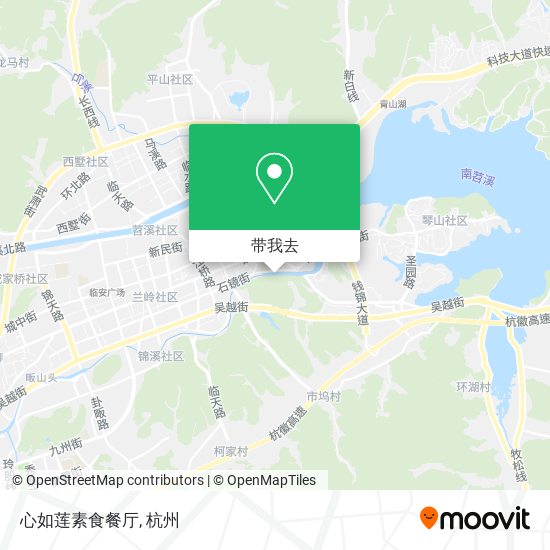 心如莲素食餐厅地图