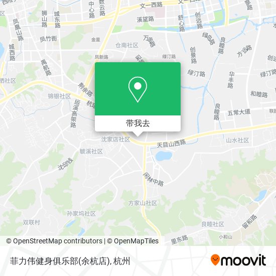 菲力伟健身俱乐部(余杭店)地图