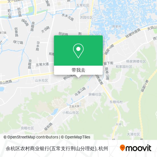 余杭区农村商业银行(五常支行荆山分理处)地图