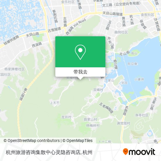 杭州旅游咨询集散中心灵隐咨询店地图