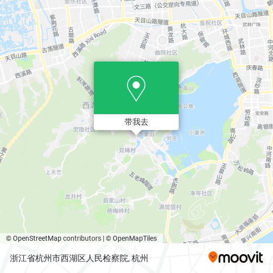 浙江省杭州市西湖区人民检察院地图