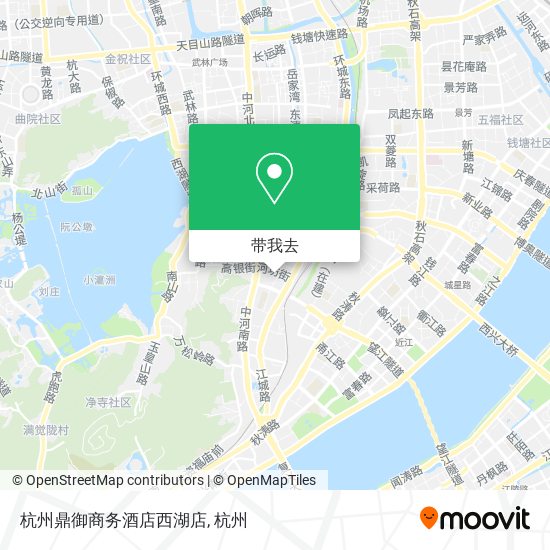 杭州鼎御商务酒店西湖店地图