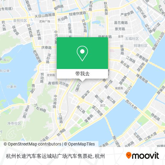 杭州长途汽车客运城站广场汽车售票处地图