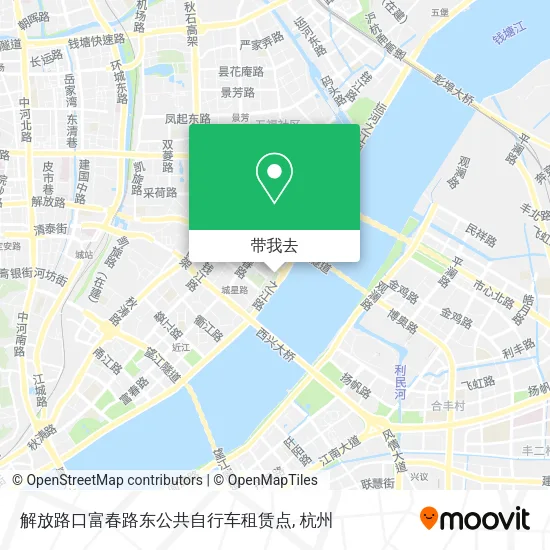 解放路口富春路东公共自行车租赁点地图