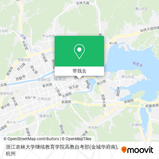 浙江农林大学继续教育学院高教自考部(金城华府南)地图