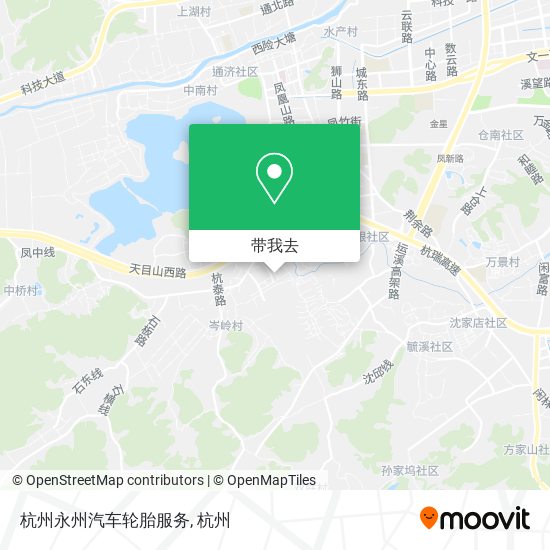杭州永州汽车轮胎服务地图