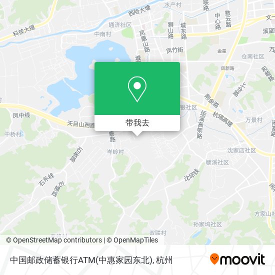 中国邮政储蓄银行ATM(中惠家园东北)地图