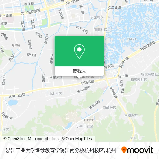 浙江工业大学继续教育学院江南分校杭州校区地图