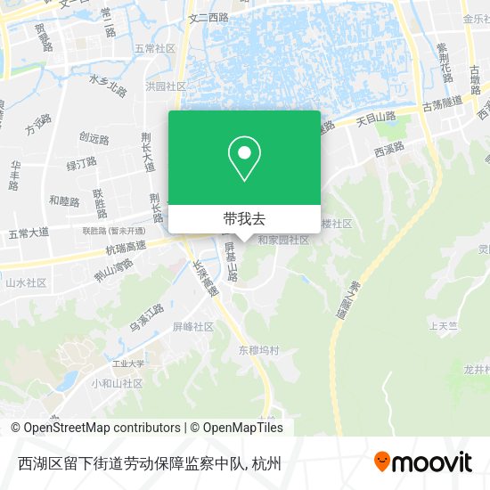 西湖区留下街道劳动保障监察中队地图