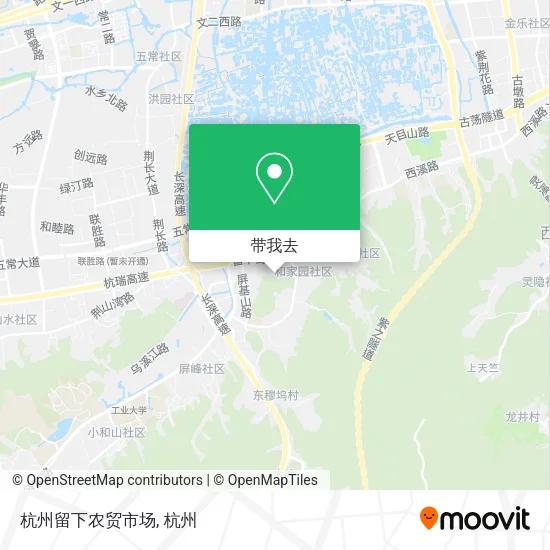 杭州留下农贸市场地图