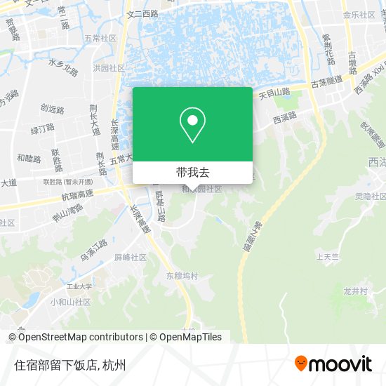 住宿部留下饭店地图