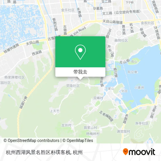 杭州西湖风景名胜区朴璞客栈地图