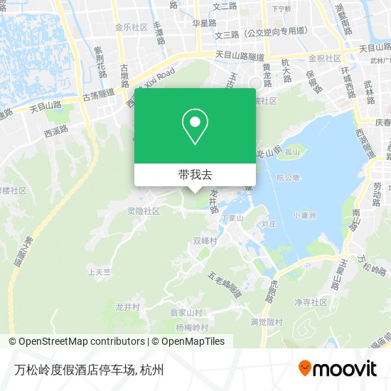 万松岭度假酒店停车场地图