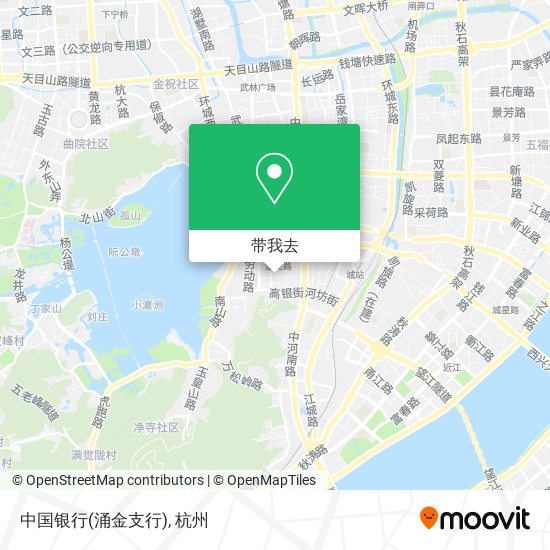 中国银行(涌金支行)地图