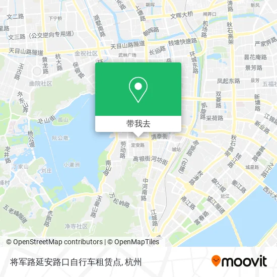 将军路延安路口自行车租赁点地图