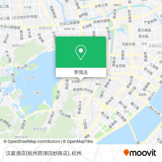 汉庭酒店(杭州西湖浣纱路店)地图