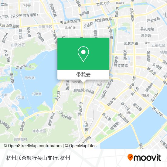 杭州联合银行吴山支行地图