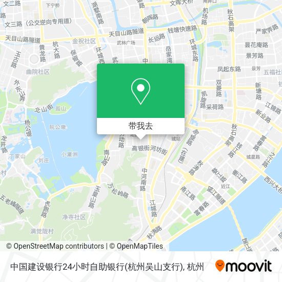 中国建设银行24小时自助银行(杭州吴山支行)地图