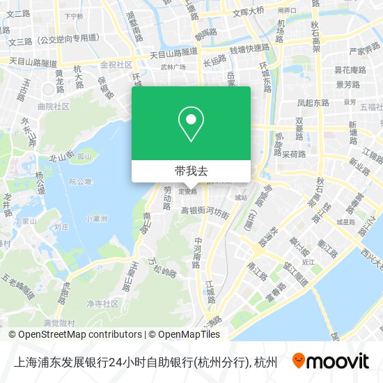 上海浦东发展银行24小时自助银行(杭州分行)地图