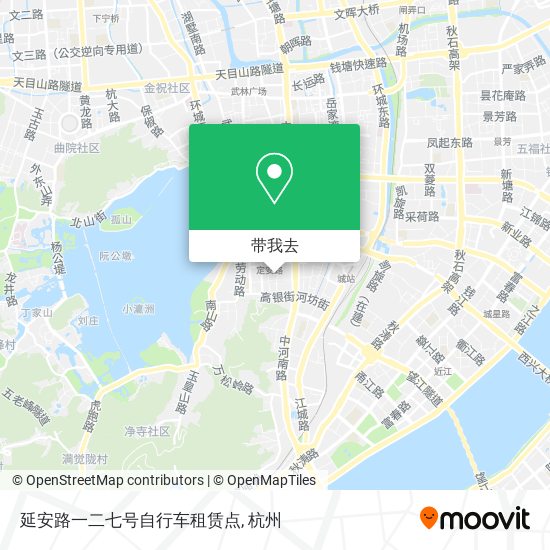 延安路一二七号自行车租赁点地图