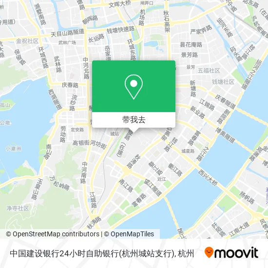 中国建设银行24小时自助银行(杭州城站支行)地图