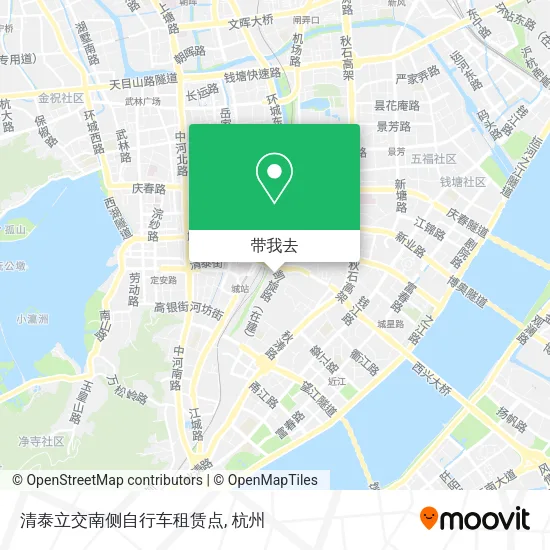 清泰立交南侧自行车租赁点地图