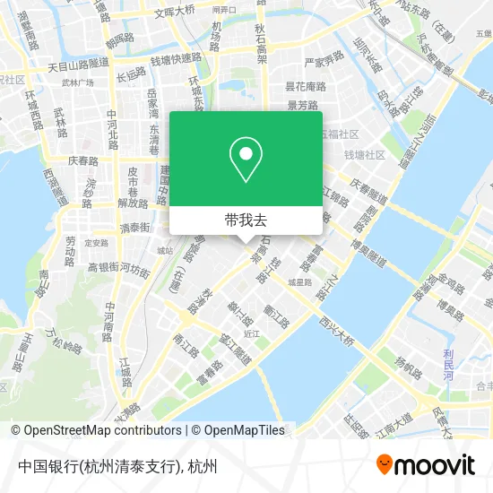 中国银行(杭州清泰支行)地图