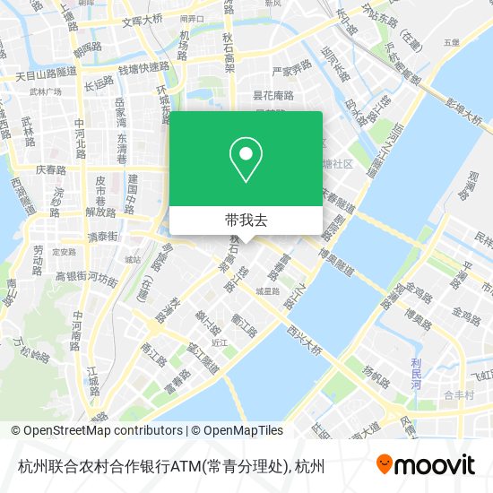 杭州联合农村合作银行ATM(常青分理处)地图