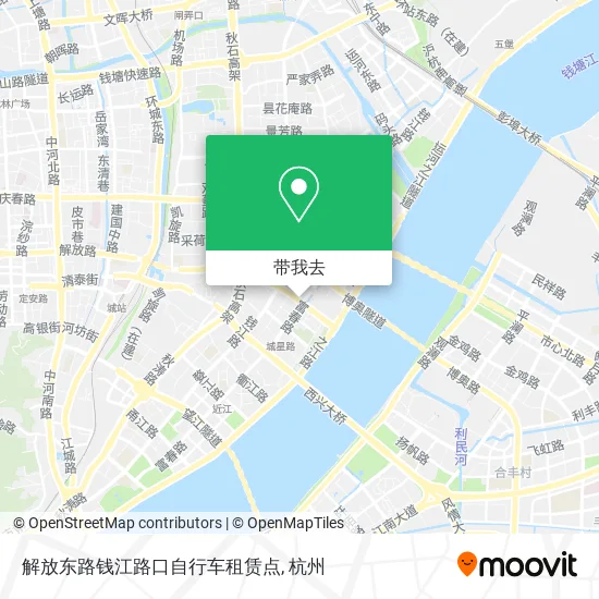 解放东路钱江路口自行车租赁点地图