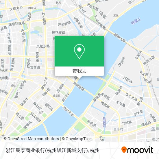 浙江民泰商业银行(杭州钱江新城支行)地图