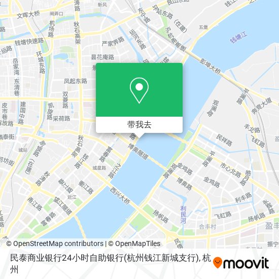 民泰商业银行24小时自助银行(杭州钱江新城支行)地图