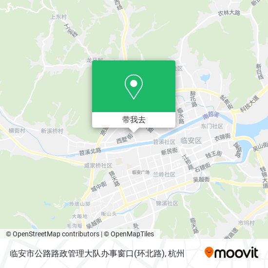 临安市公路路政管理大队办事窗口(环北路)地图