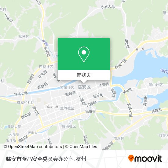 临安市食品安全委员会办公室地图