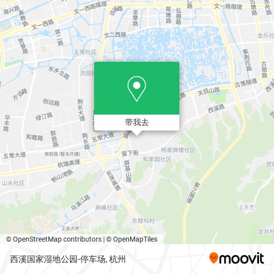 西溪国家湿地公园-停车场地图