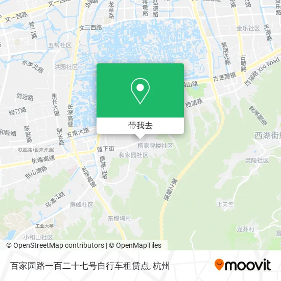 百家园路一百二十七号自行车租赁点地图