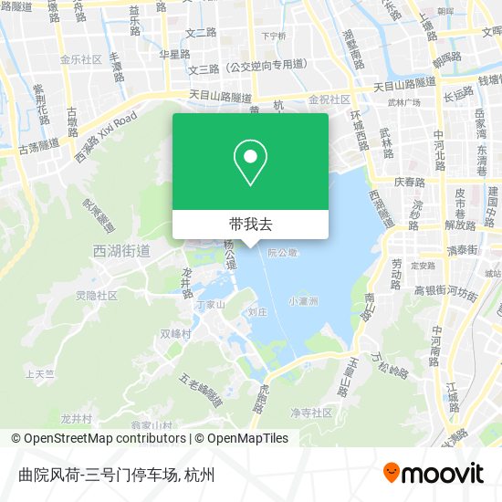 曲院风荷-三号门停车场地图