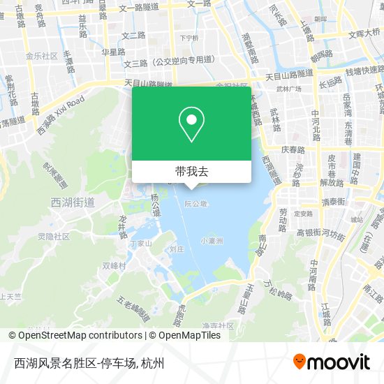 西湖风景名胜区-停车场地图