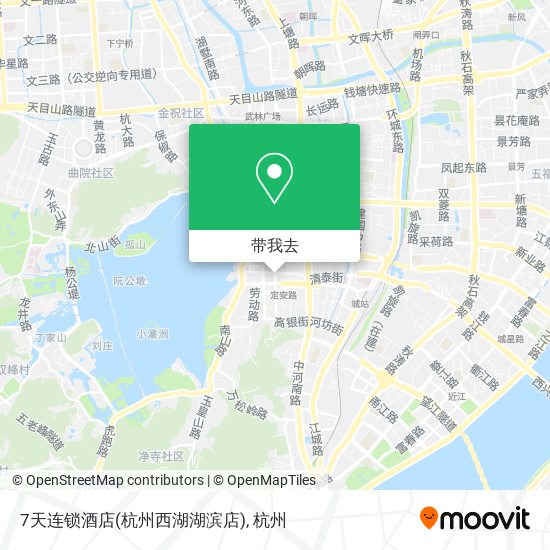 7天连锁酒店(杭州西湖湖滨店)地图