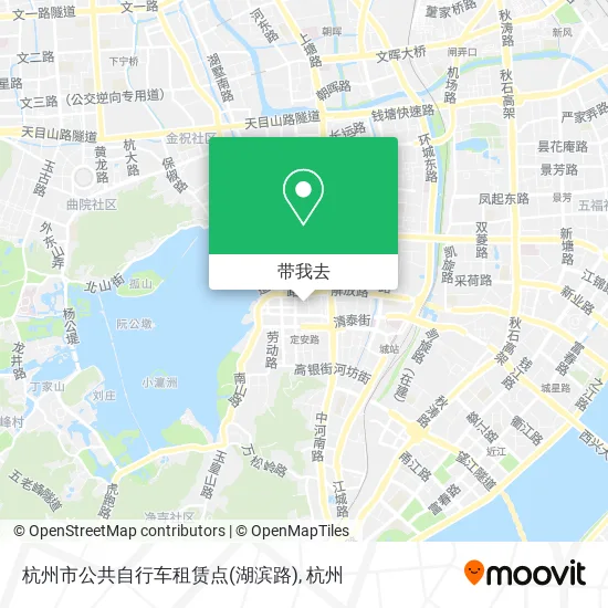 杭州市公共自行车租赁点(湖滨路)地图