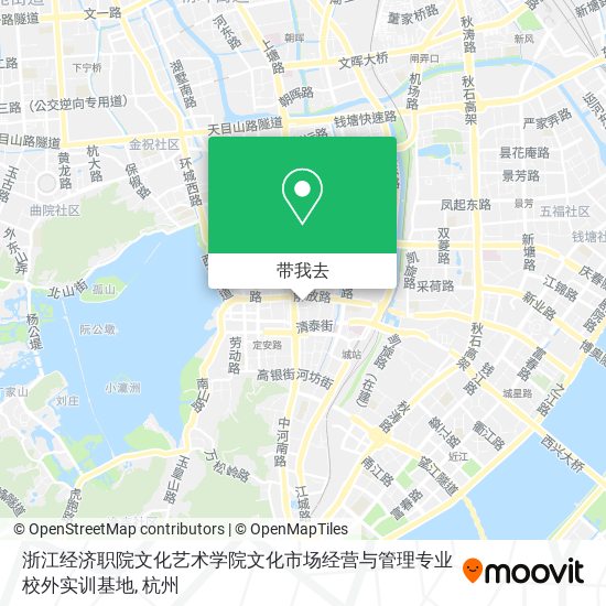 浙江经济职院文化艺术学院文化市场经营与管理专业校外实训基地地图